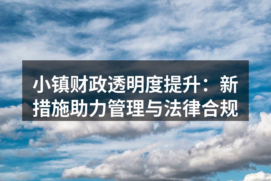 小镇财政透明度提升：新措施助力管理与法律